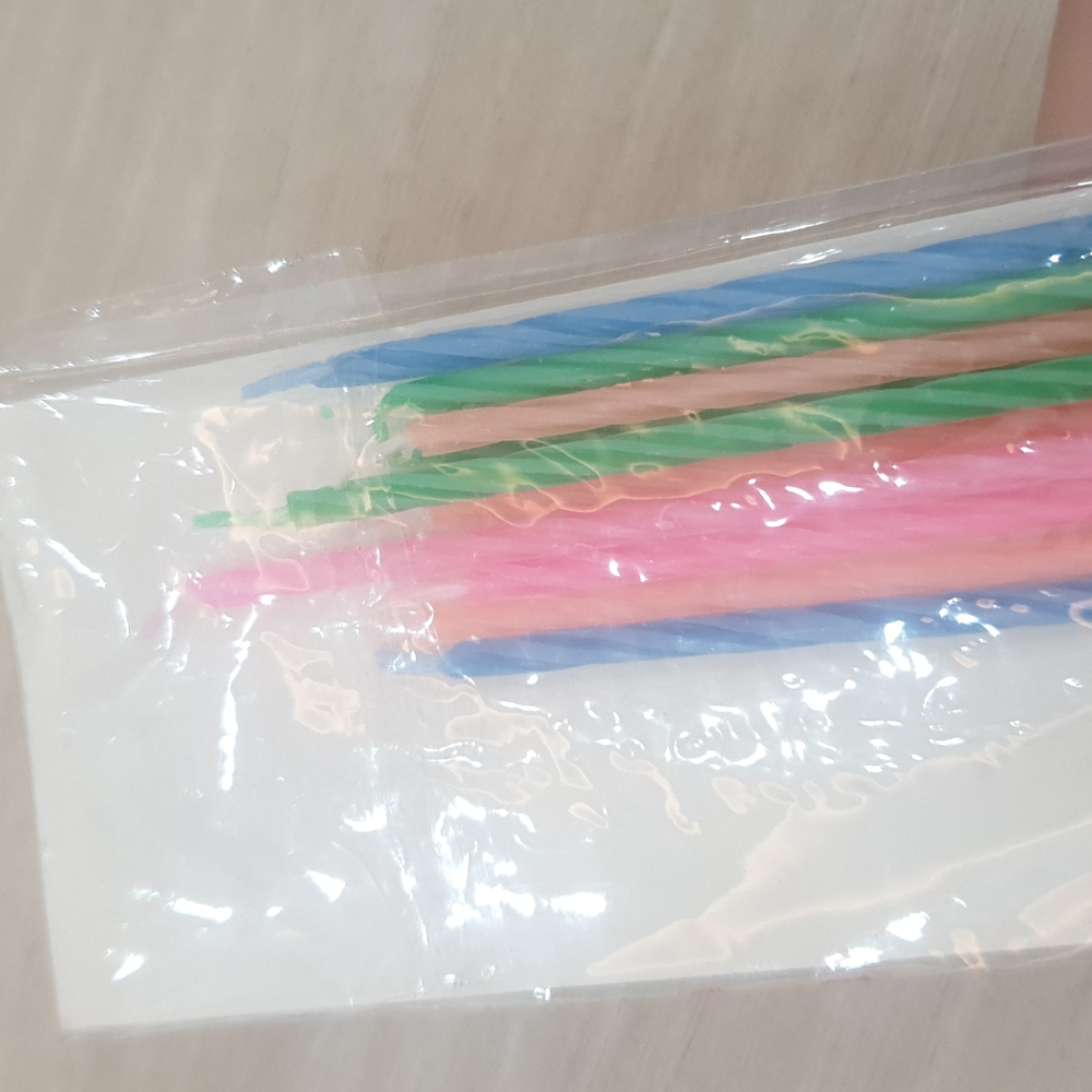 Set of small colorful candles for children to celebrate their birthday